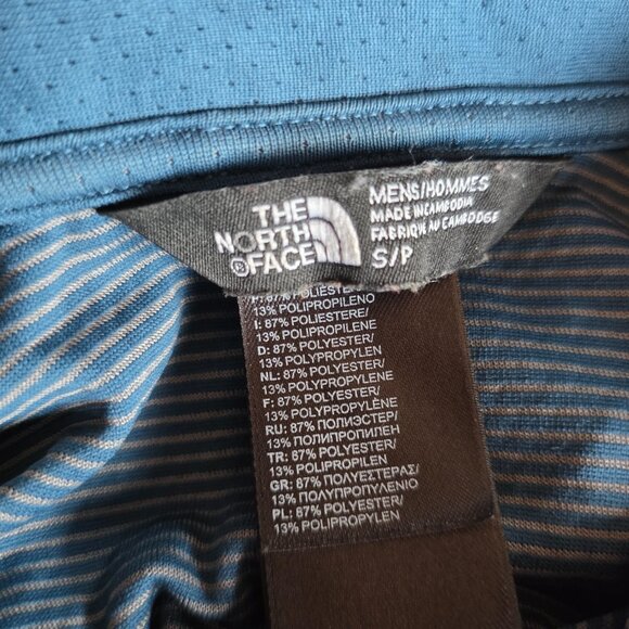 THE NORTH FACE ( SM ) Short Sleeve Crag Polo Shirt Mens Turquoise - Picture 5 of 8